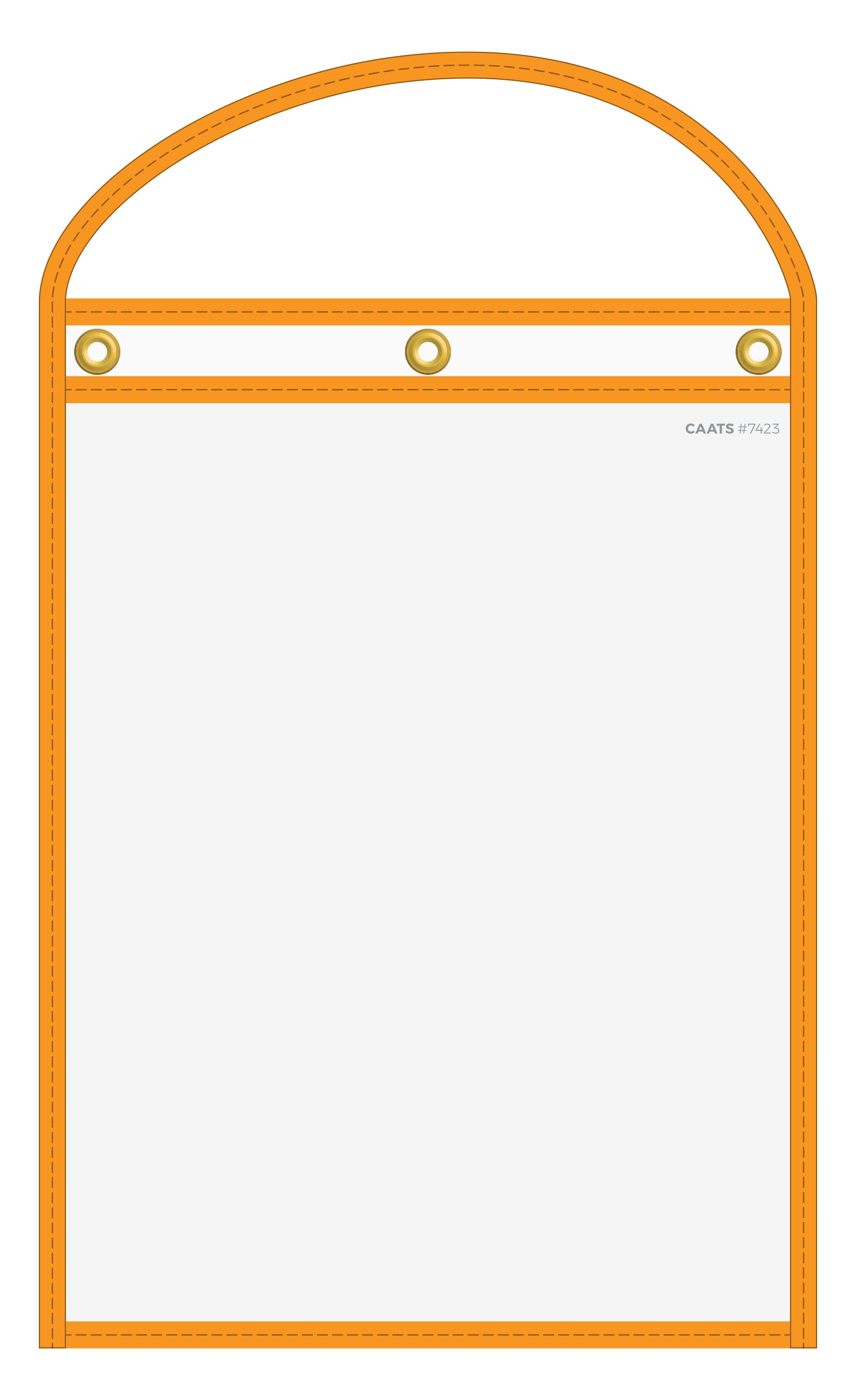 WorkTicket Holder -Neon Orange - Clear Front & Back - 10" x 13" - Qty. 10