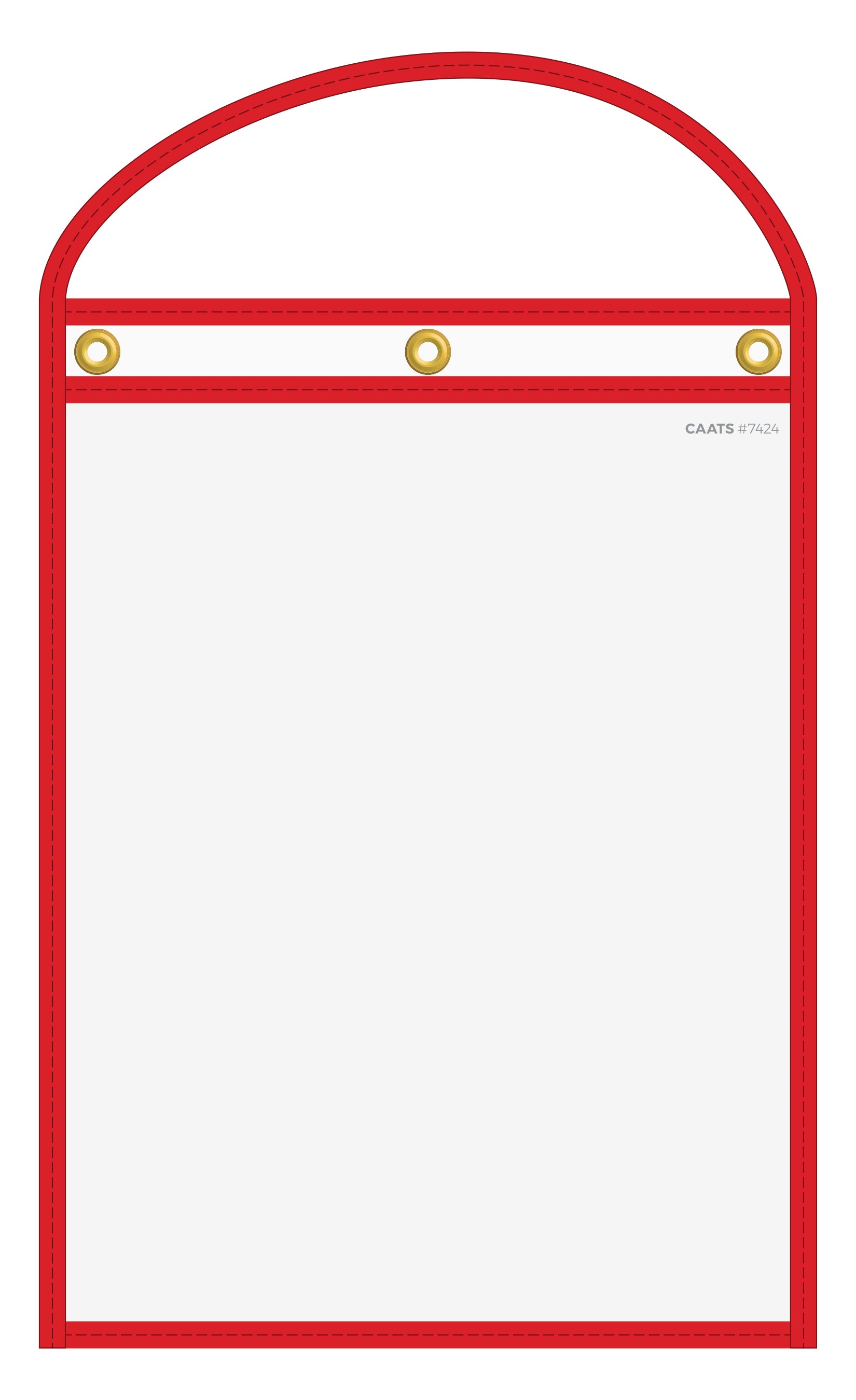 WorkTicket Holder - Neon Red - Clear Front & Back - 10" x 13" - Qty. 10