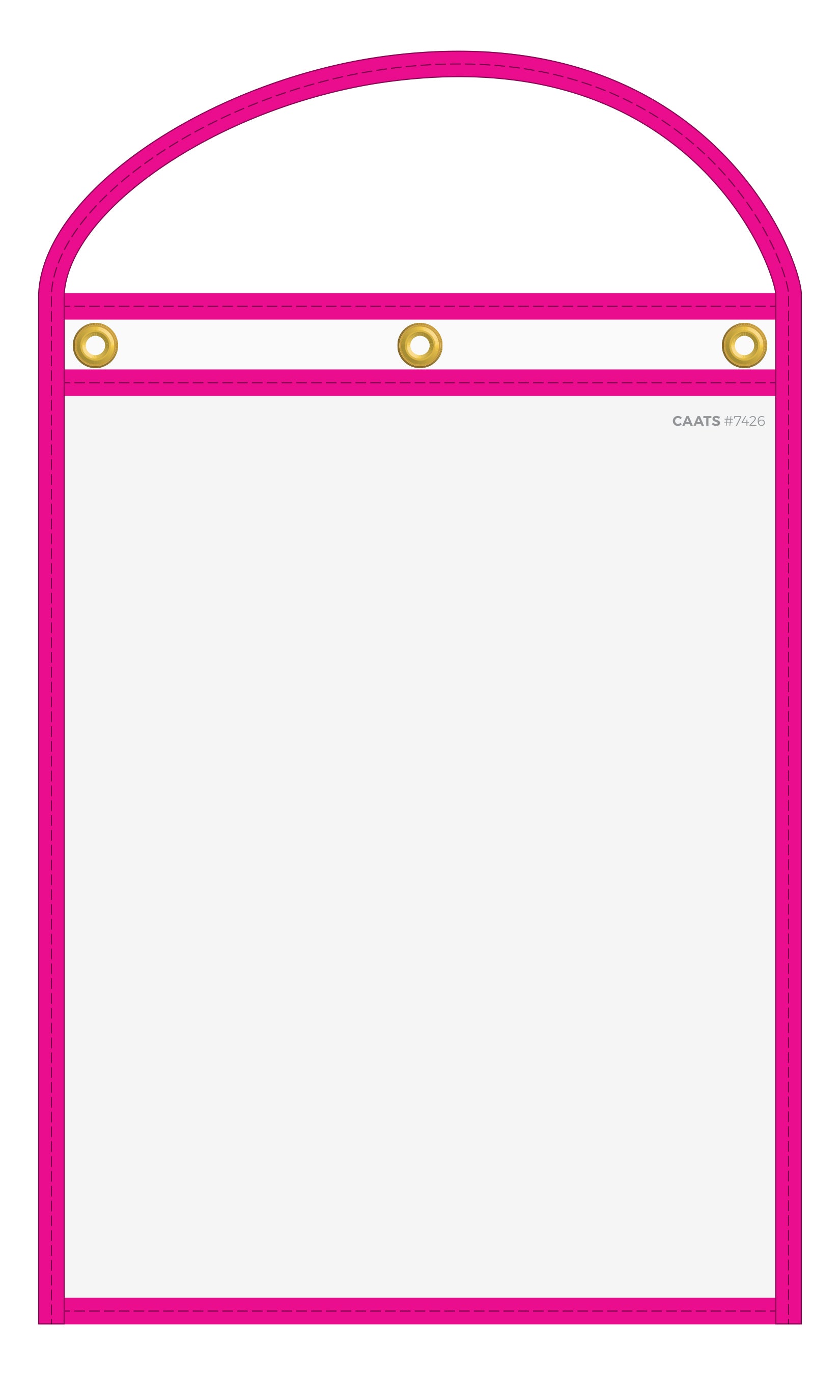 WorkTicket Holder - Neon Pink- Clear Front & Back - 10" x 13" - Qty. 10