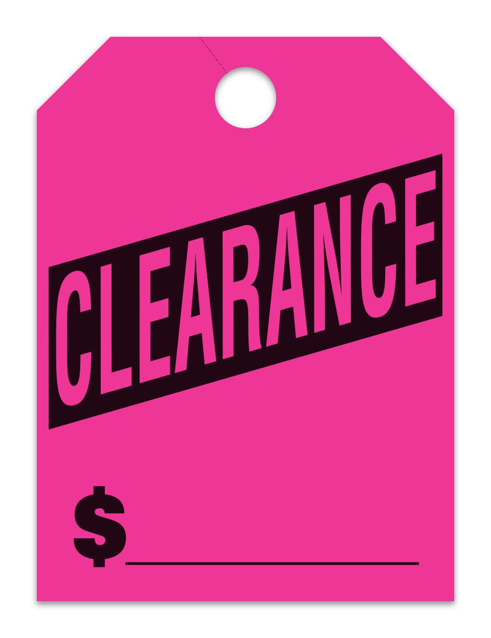 Hang Tags - Clearance - Large, Pink - Qty. 50
