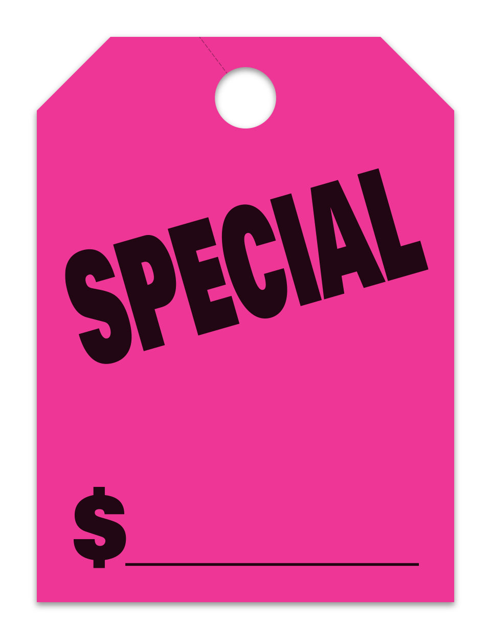 Hang Tags, Special - Large, Pink - Qty. 50