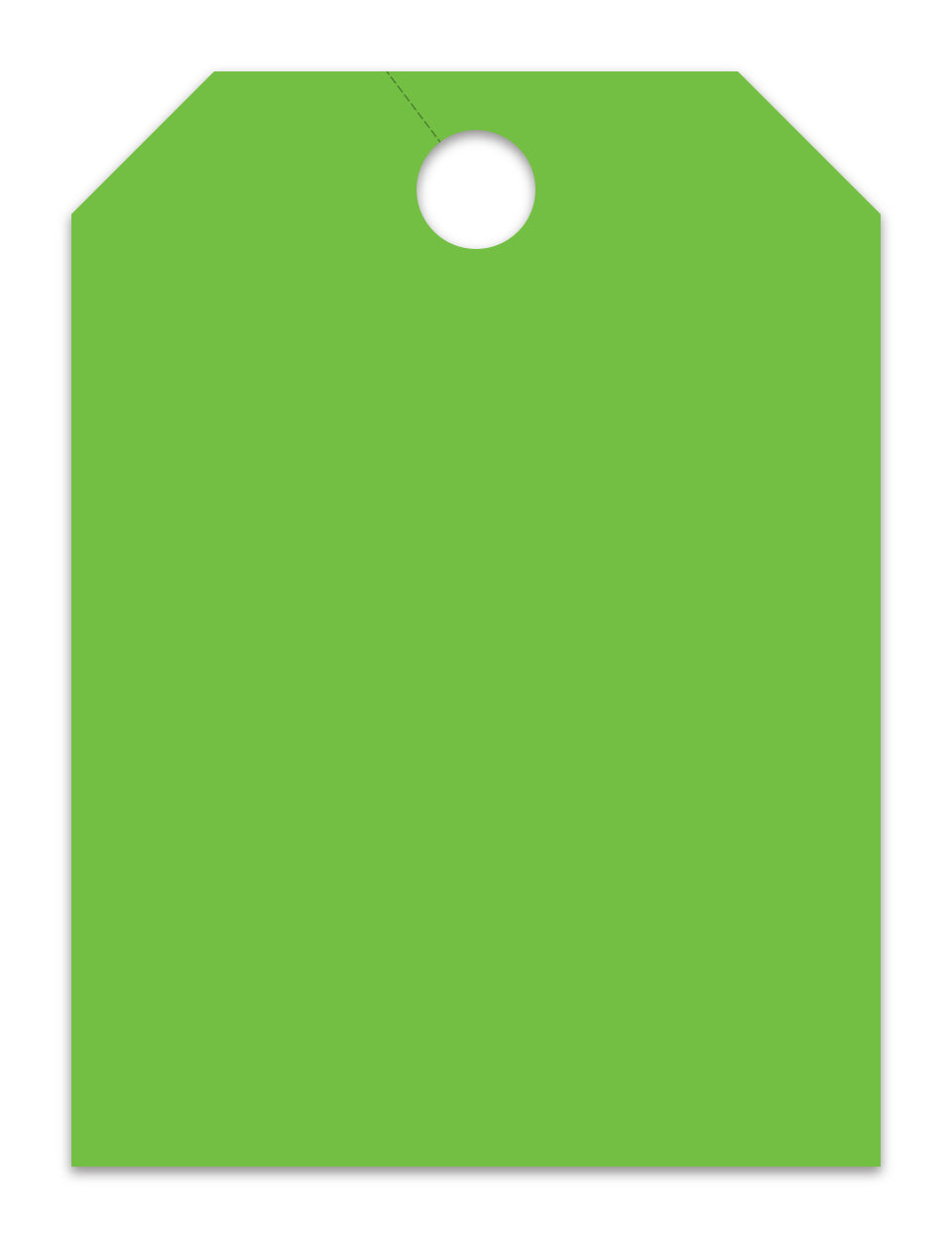 Hang Tags - Blank - Large, Green - Qty. 50