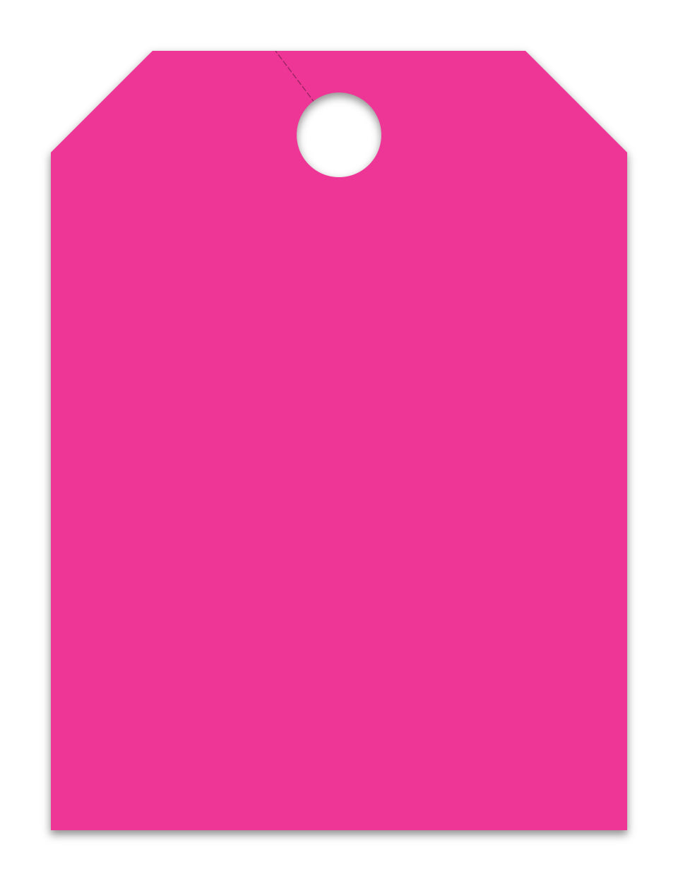 Hang Tags - Blank - Large, Pink - Qty. 50