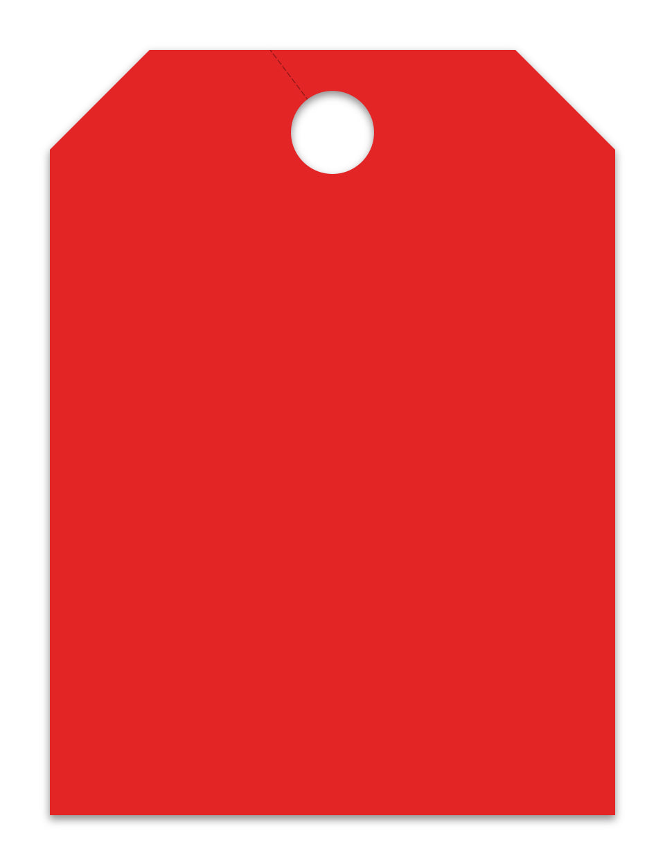 Hang Tags - Blank - Large, Red - Qty. 50