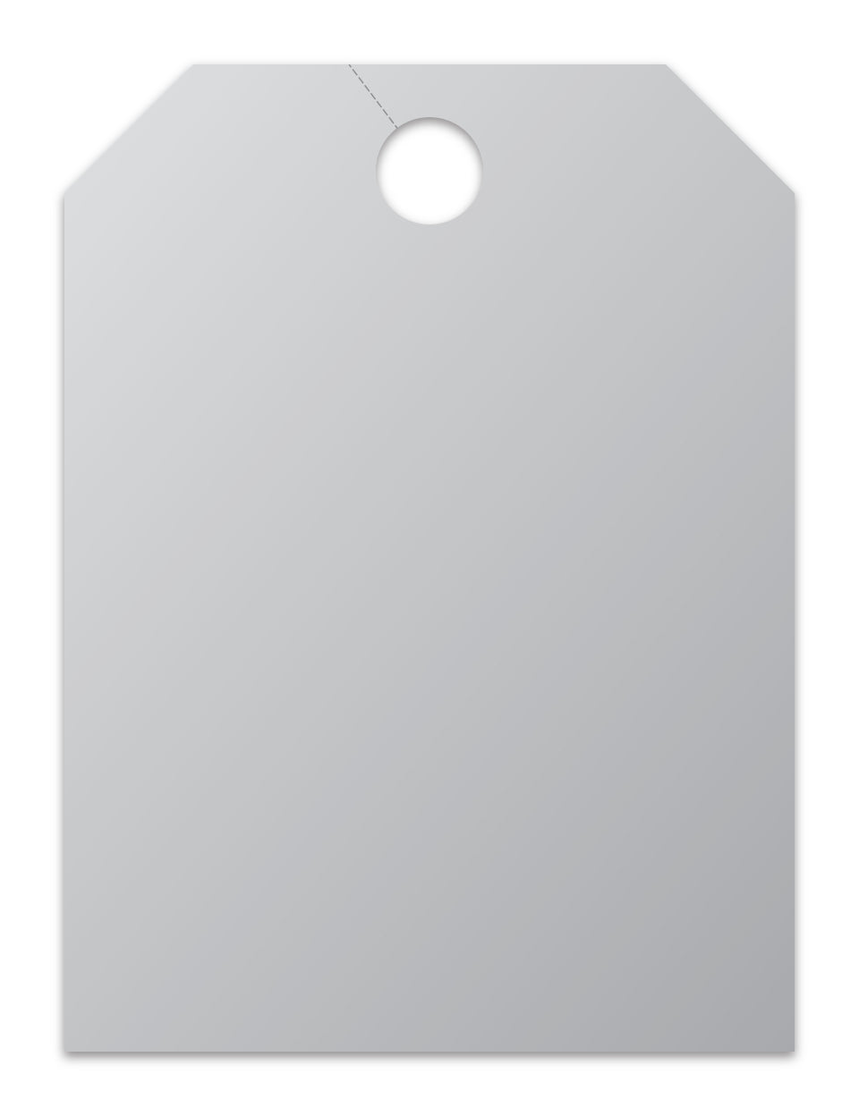 Hang Tags - Blank - Large, Silver - Qty. 50