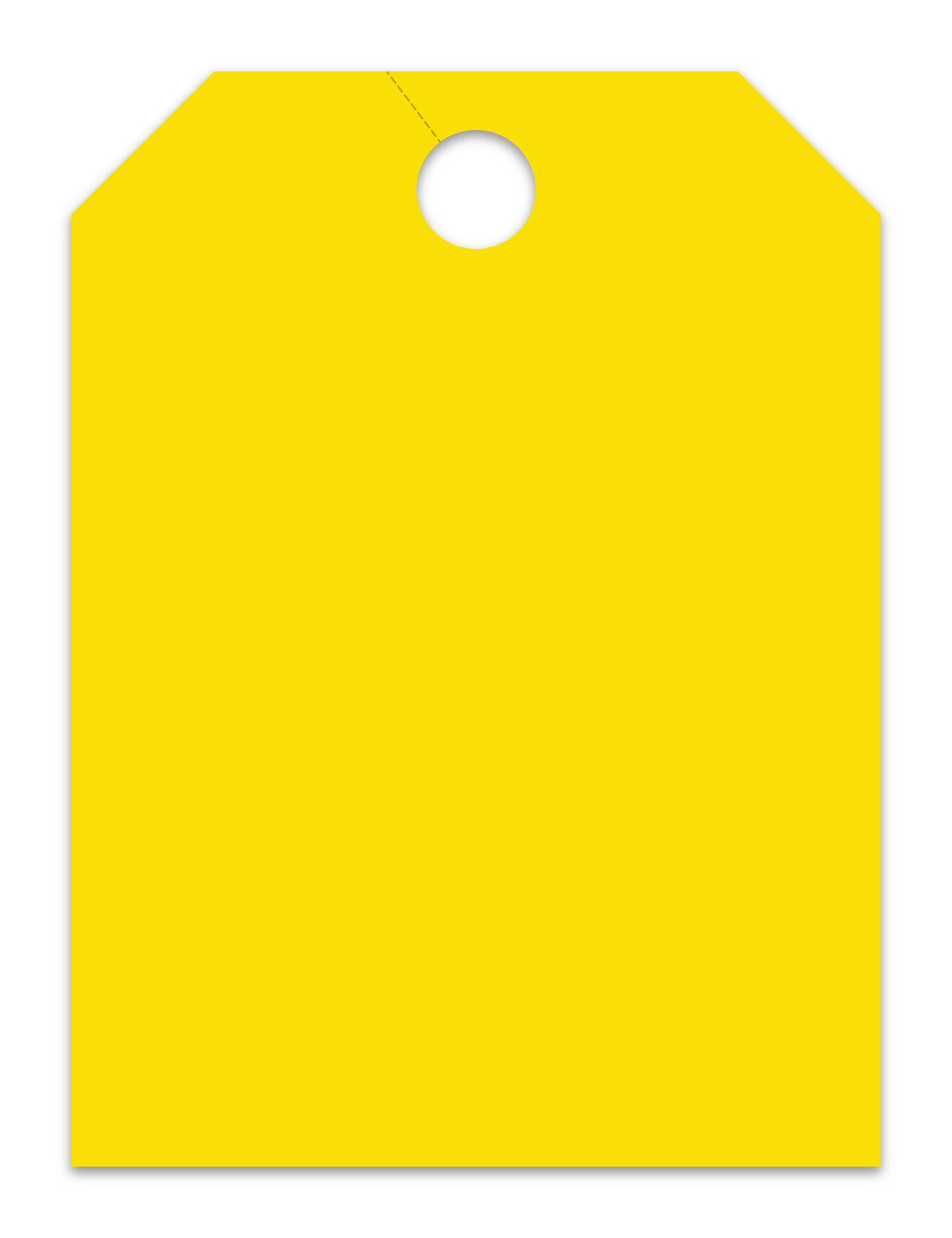 Hang Tags - Blank - Large, Yellow - Qty. 50