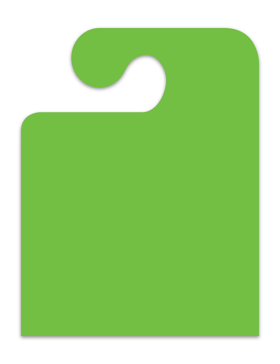 J-Hook Hang Tags - Blank - Large, Green - Qty. 50