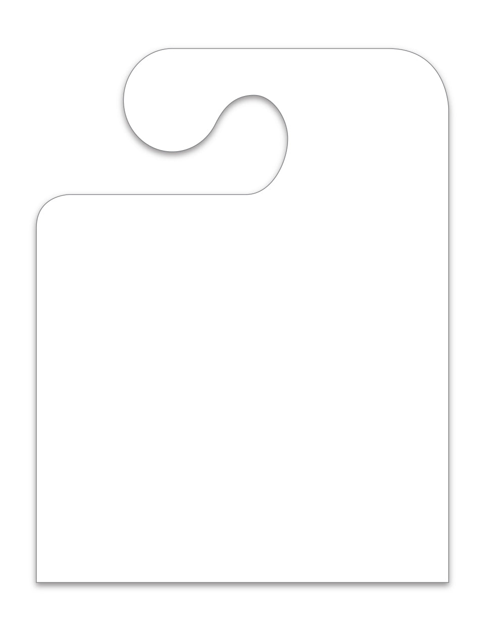 J-Hook Hang Tags - Blank - Large, White - Qty. 50