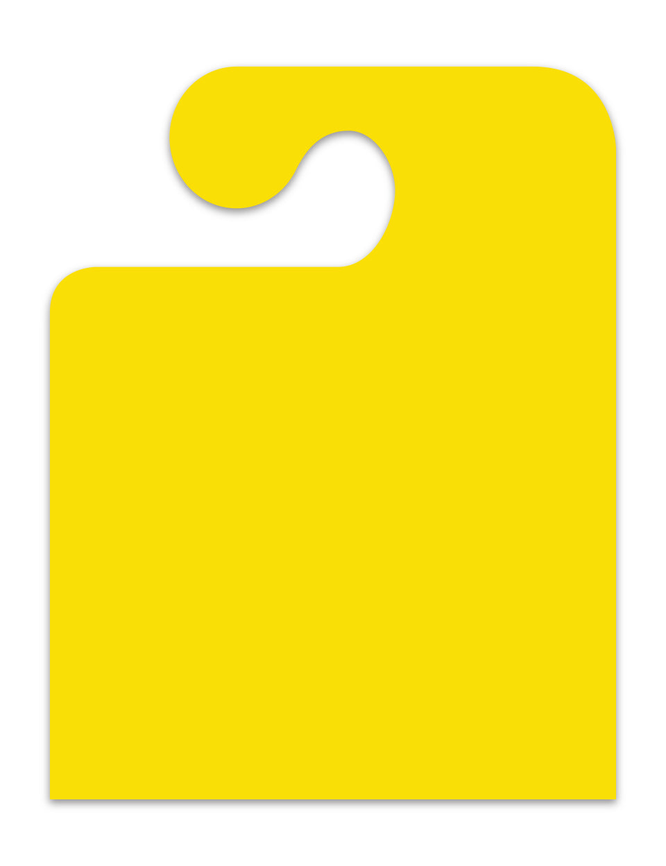 J-Hook Hang Tags - Blank - Large, Yellow - Qty. 50