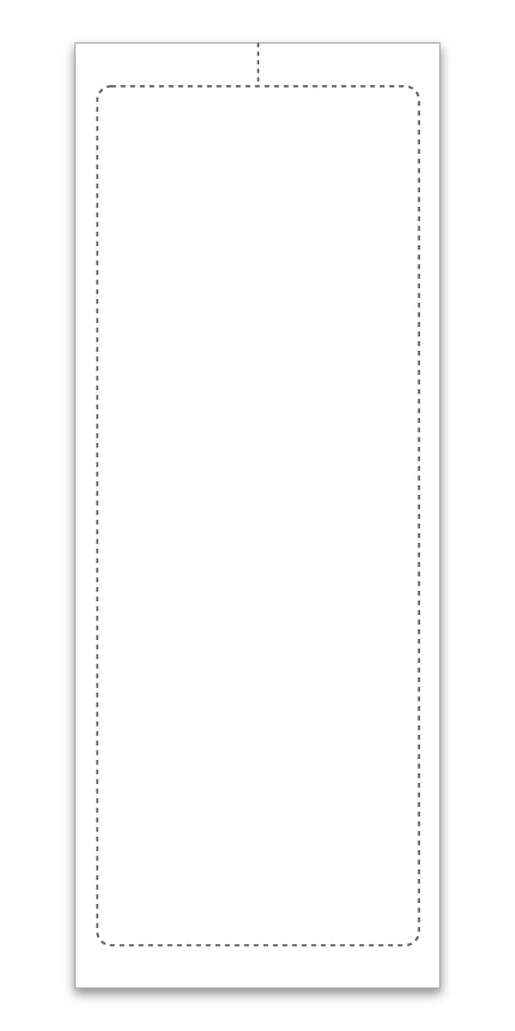 4.25" x 11" Laser Window Sticker, BLANK, Perm. Adh., 1 Part - Qty. 250