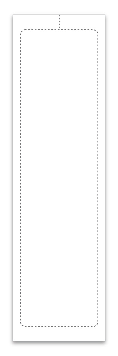 3 1/8" x 11" Laser Window Sticker, BLANK, Perm. Adh., 1 Part - Qty. 250