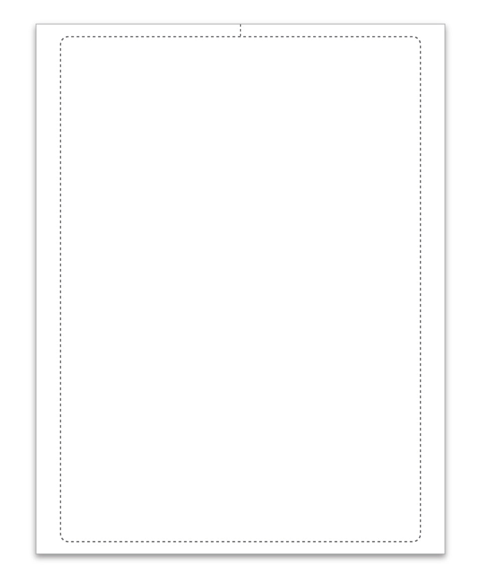 8.5" x 11" Lsr Window Sticker, BLANK, Perm. Adh., 1 Part - Qty. 250