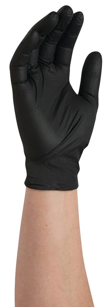 Black Nitrile Gloves - Medium - Powder Free, Box of 100
