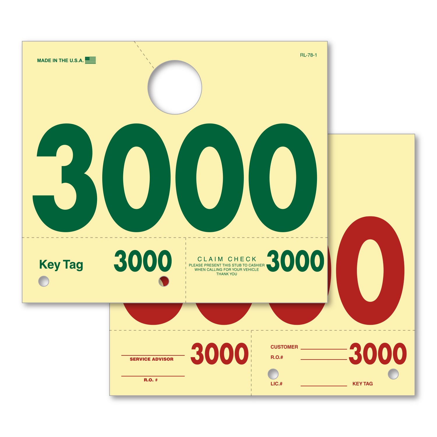 RL-78-3 Buff Dispatch Number Series 3000-3999