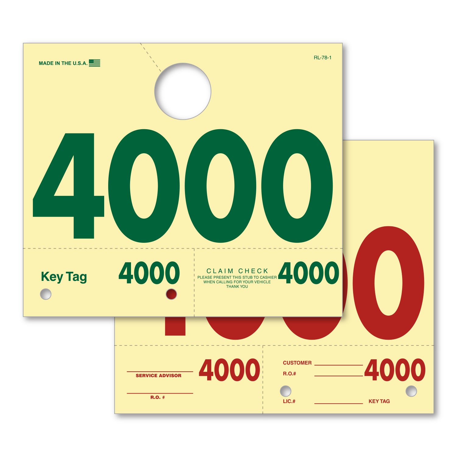RL-78-4 Buff Dispatch Number Series 4000-4999