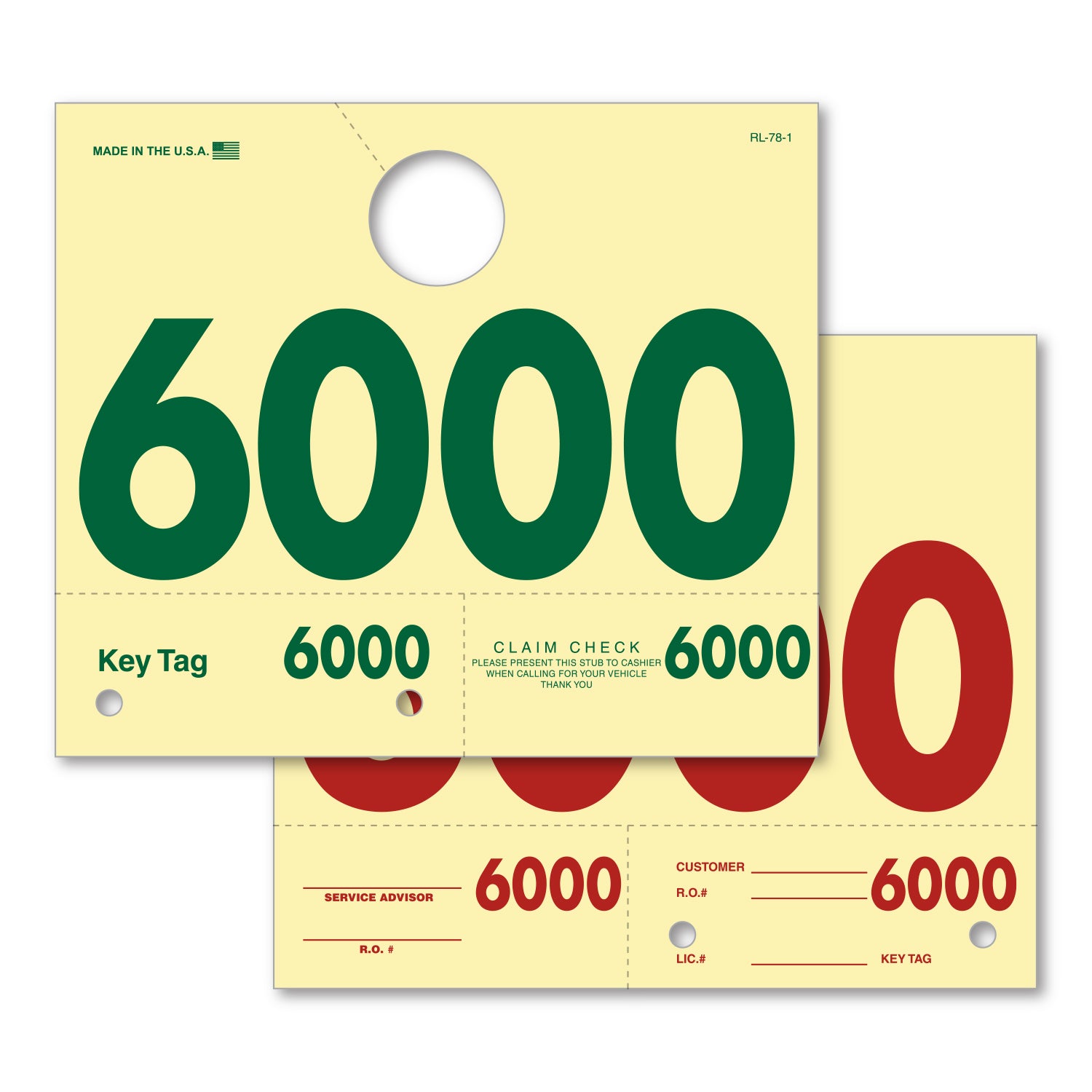 RL-78-6 Buff Dispatch Number Series 6000-6999