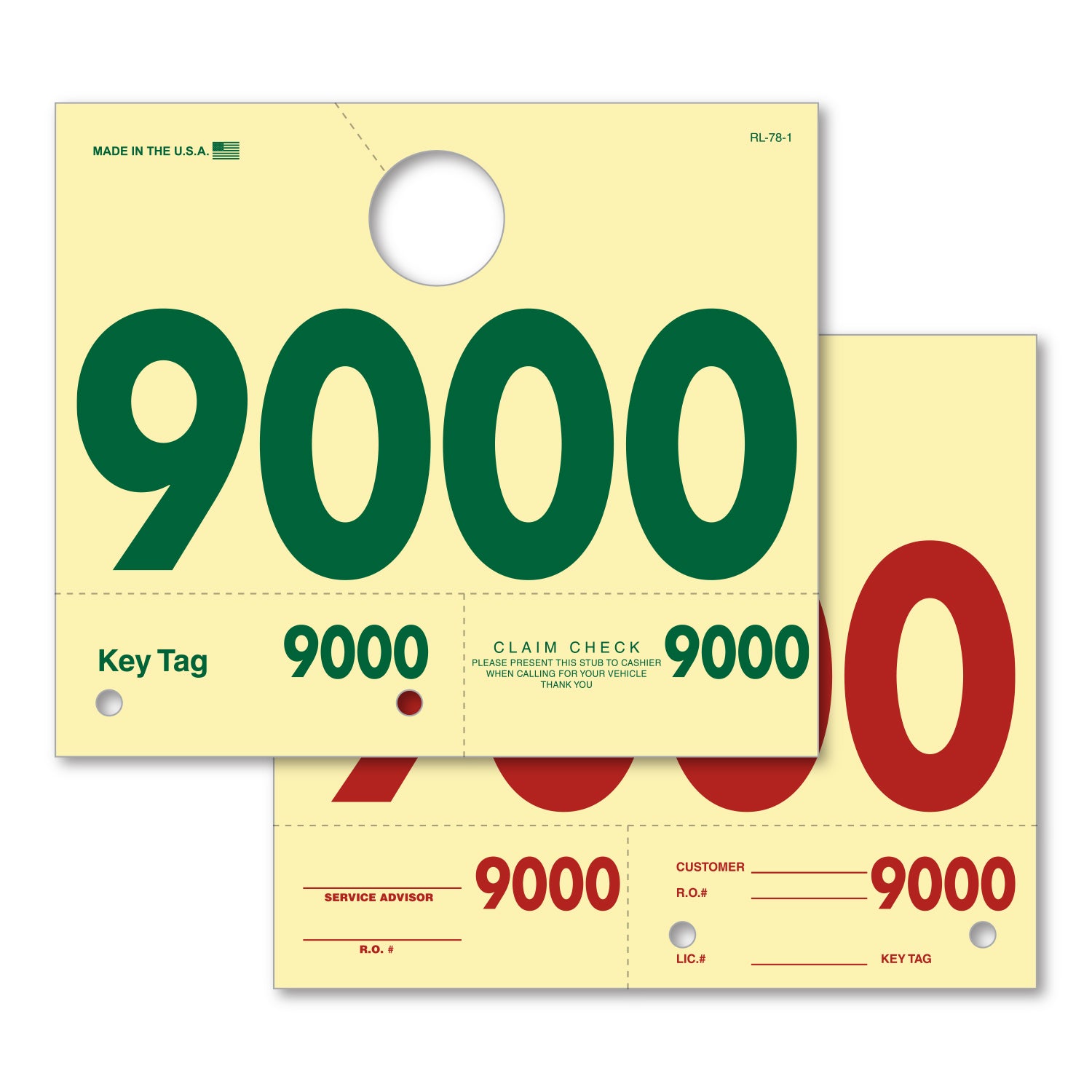 RL-78-9 Buff Dispatch Number Series 9000-9999