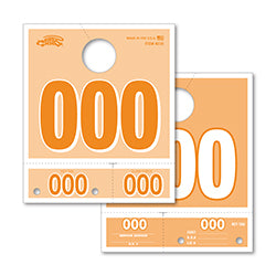Service Dispatch Numbers - ORANGE 3D-NR - 000-999 | Colored Dispatch Numbers