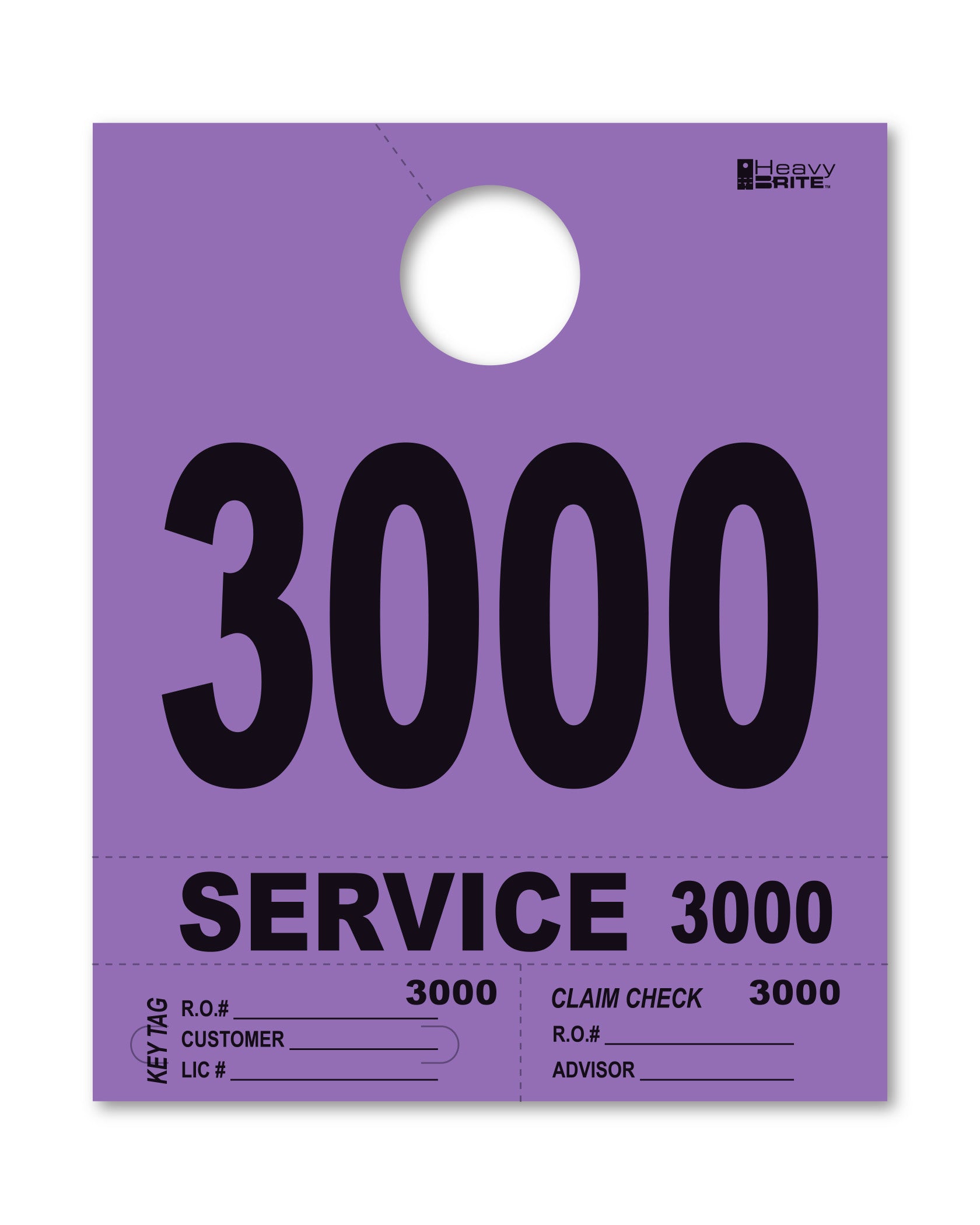 4 Part Heavy Brite Disp. No. - HB4P-3 - Purple - 3000-3999