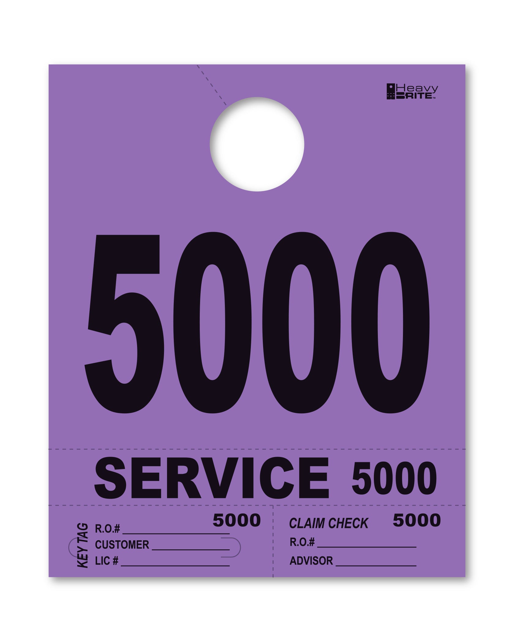4 Part Heavy Brite Disp. No. - HB4P-5 - Purple - 5000-5999
