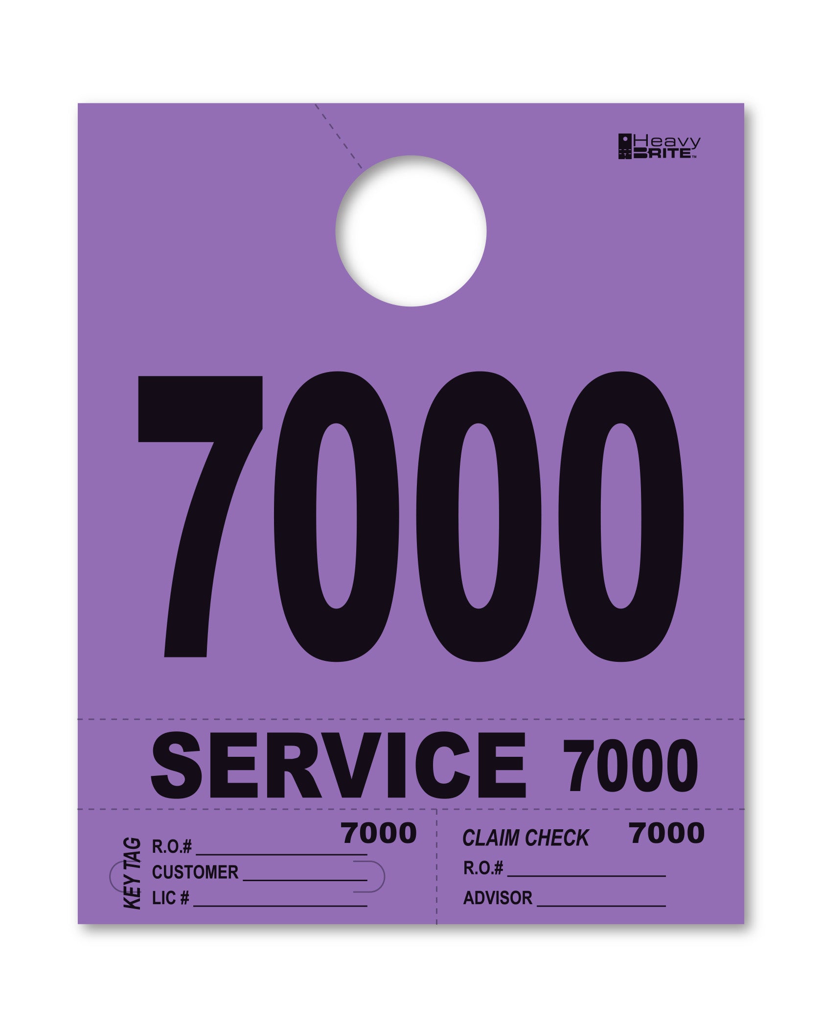 4 Part Heavy Brite Disp. No. - HB4P-7 - Purple - 7000-7999