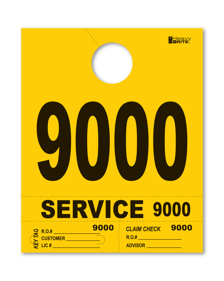4 Part Heavy Brite Disp. No. - HB4P-9 - Yellow - 9000-9999