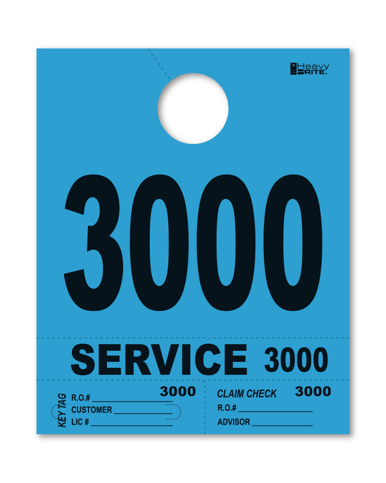 4 Part Heavy Brite Disp. No. - HB4P-3 - Blue - 3000-3999