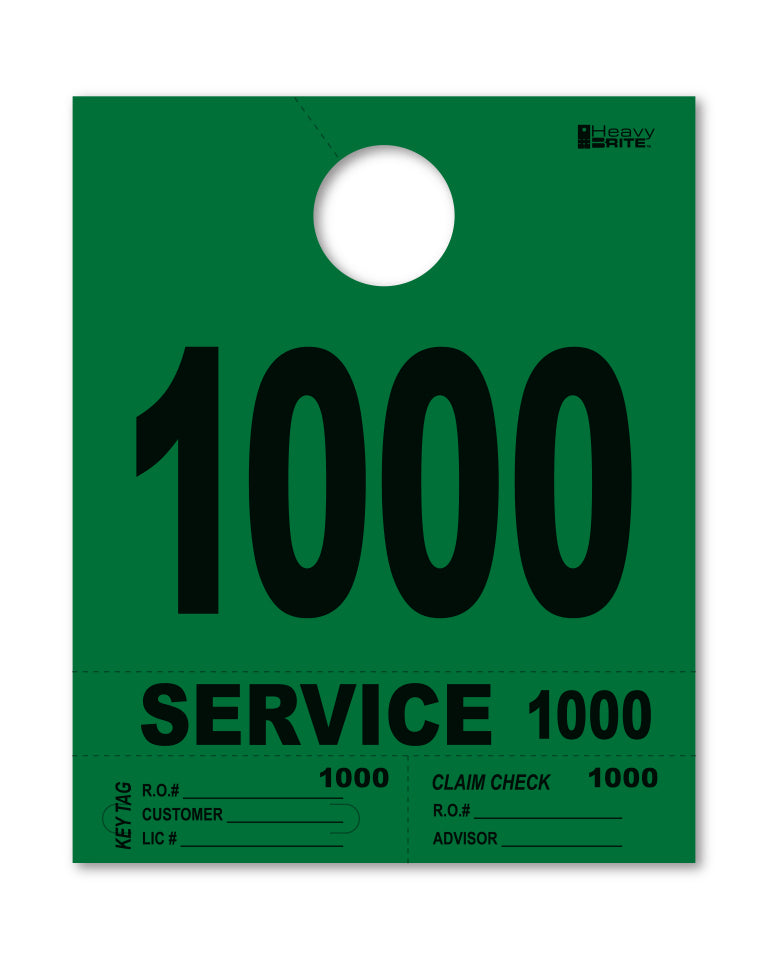 4 Part Heavy Brite Disp. No. - HB4P-1 - Green - 1000-1999