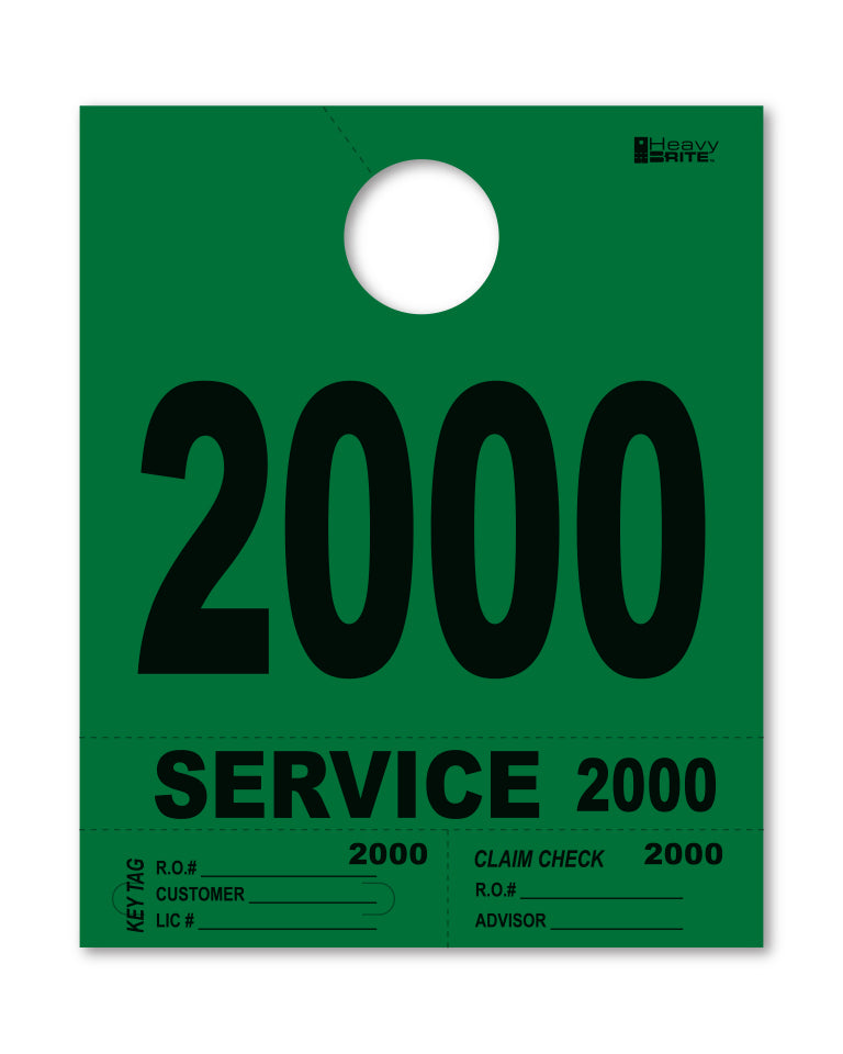 4 Part Heavy Brite Disp. No. - HB4P-2 - Green - 2000-2999
