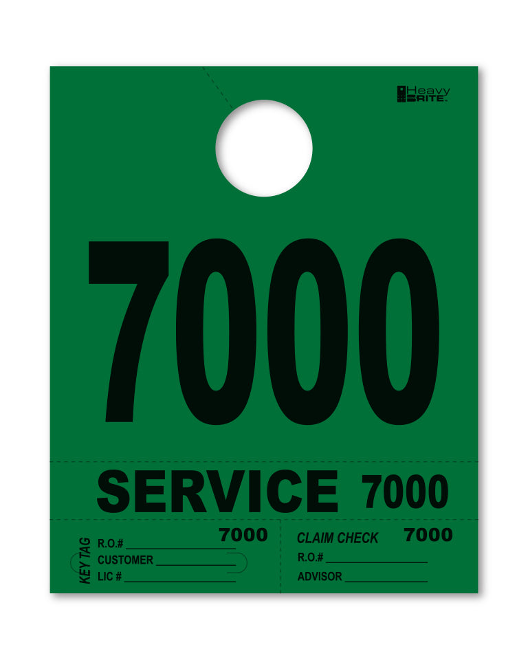 4 Part Heavy Brite Disp. No. - HB4P-7 - Green - 7000-7999