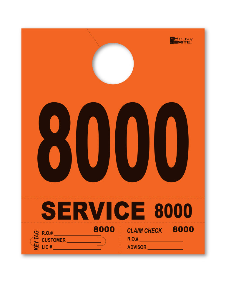 4 Part Heavy Brite Disp. No. - HB4P-8 - Orange - 8000-8999