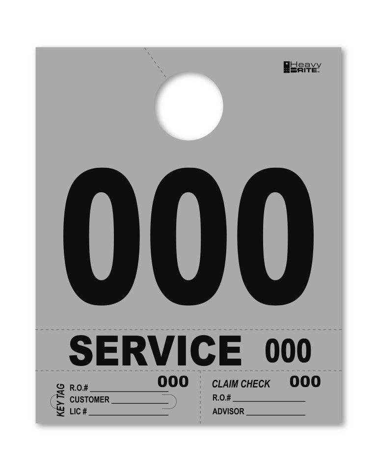 4 Part Heavy Brite Disp. No. - HB4P-0 - Gray - 000-999