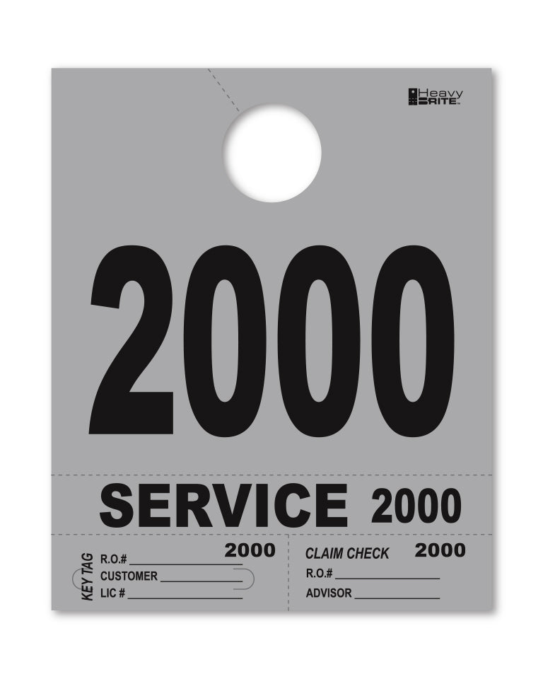 4 Part Heavy Brite Disp. No. - HB4P-2 - Gray - 2000-2999