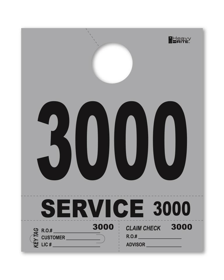 4 Part Heavy Brite Disp. No. - HB4P-3 - Gray - 3000-3999