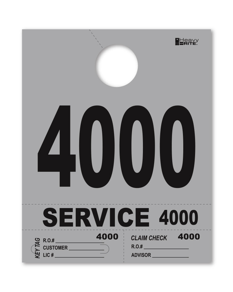 4 Part Heavy Brite Disp. No. - HB4P-4 - Gray - 4000-4999