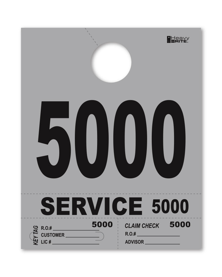 4 Part Heavy Brite Disp. No. - HB4P-5 - Gray - 5000-5999