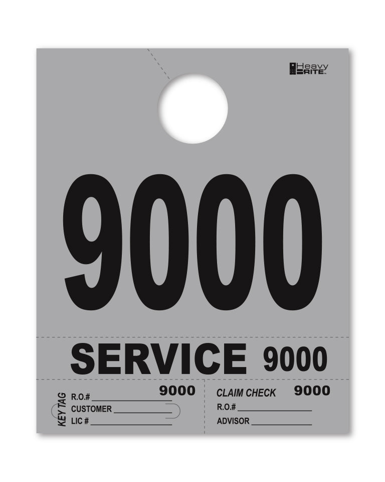 4 Part Heavy Brite Disp. No. - HB4P-9 - Gray - 9000-9999