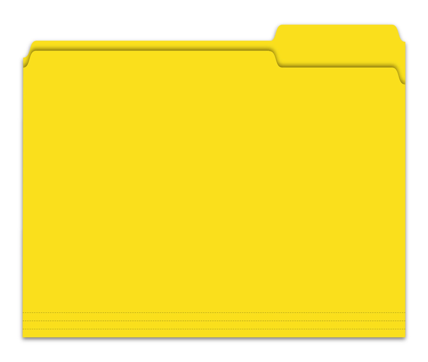 3 Tab File Folder - Yellow - Qty. 100 per Box