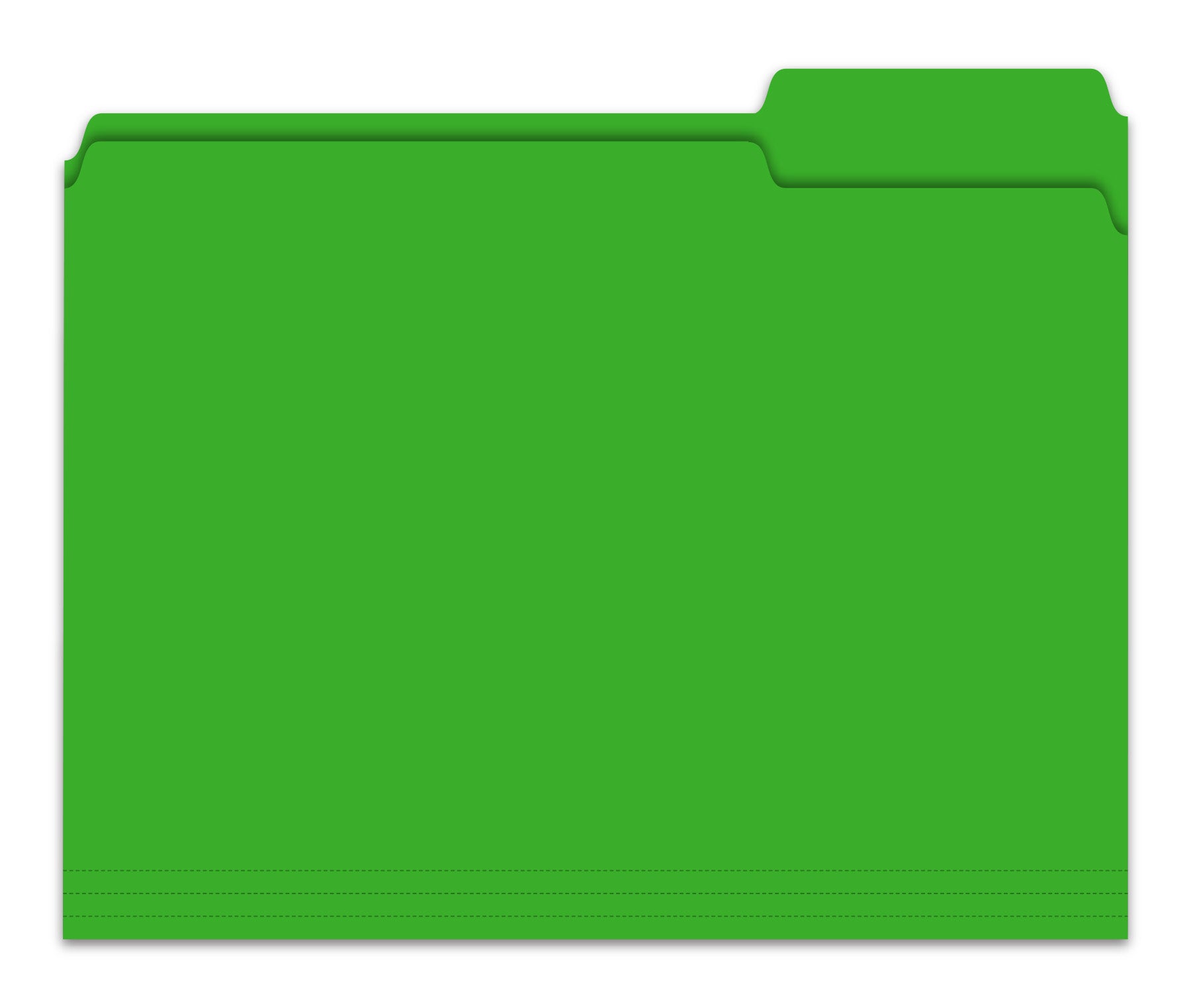 3 Tab File Folder - Green - Qty. 100 per Box