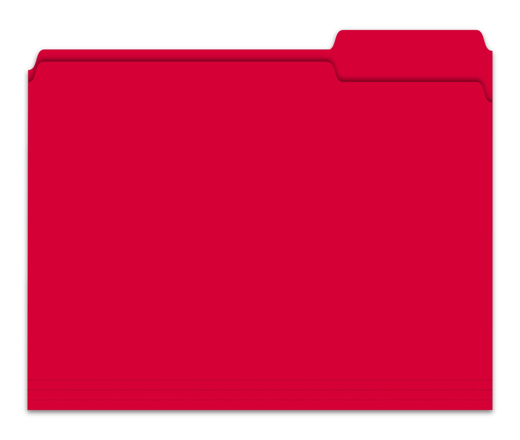 3 Tab File Folder - Red - Qty. 100 per Box