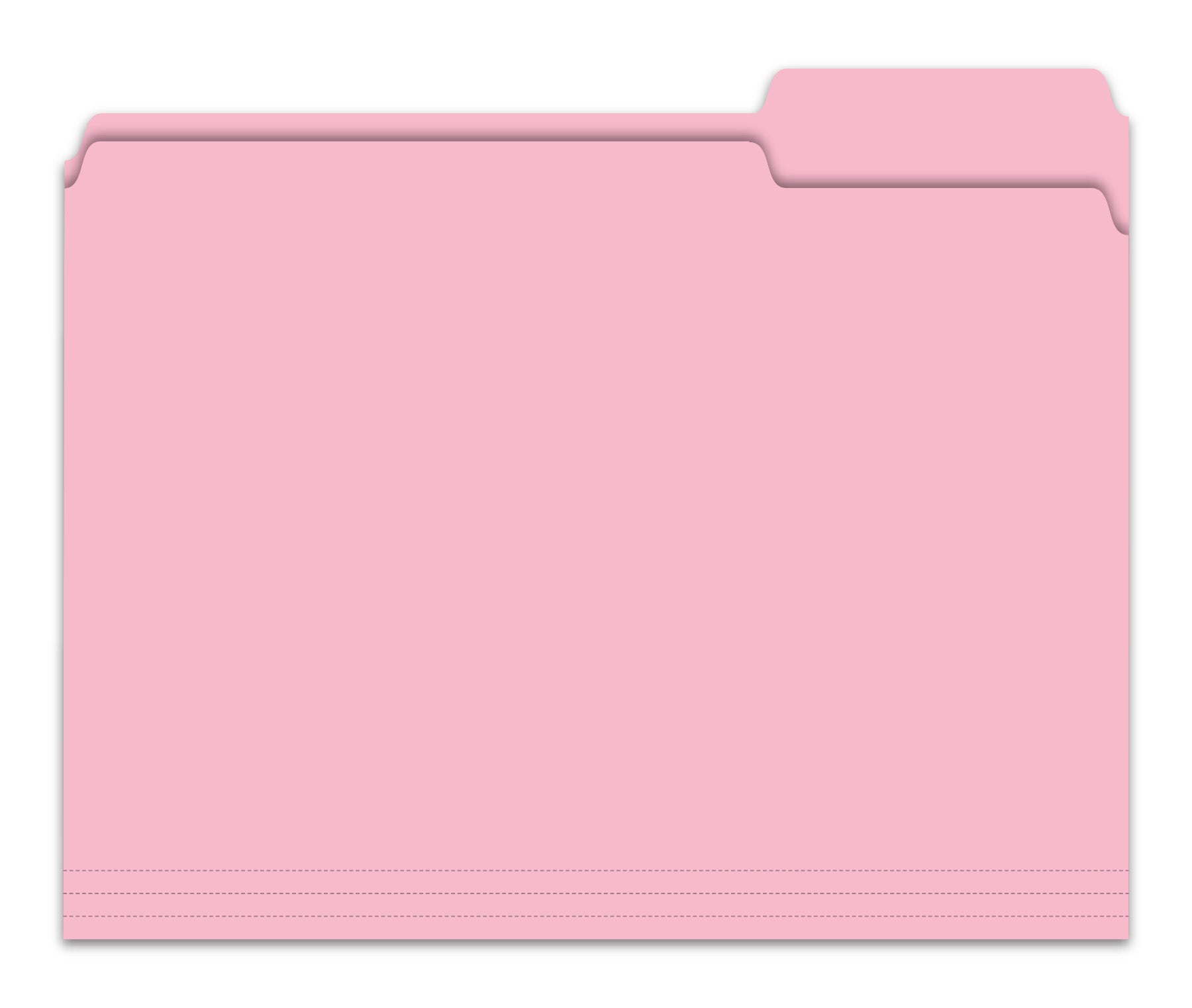 3 Tab File Folder - Pink - Qty. 100 per Box