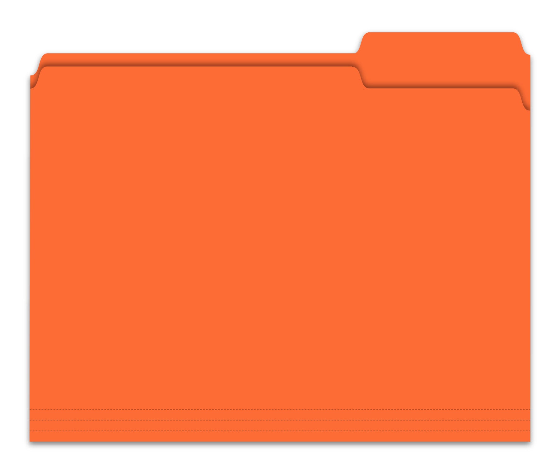 3 Tab File Folder - Orange - Qty. 100 per Box