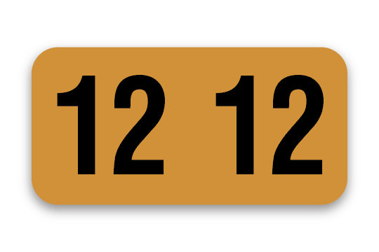 Roll of 500 Year 2012 Labels for Color-Code