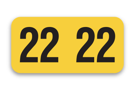 Roll of 500 Year 2022 Labels for Color-Code