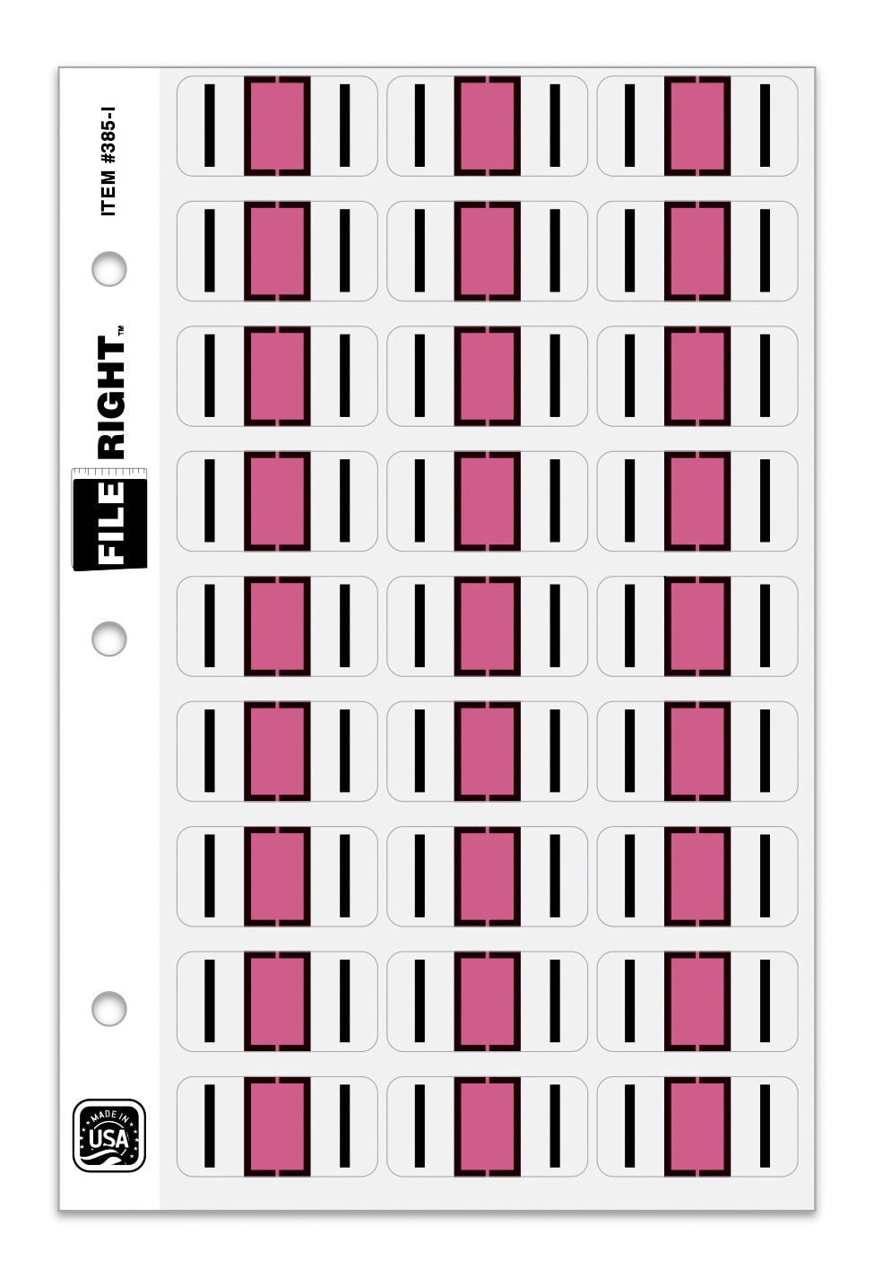 Color-Code Alphabet Letter I, Ring Book, Pkg. of 270 Labels