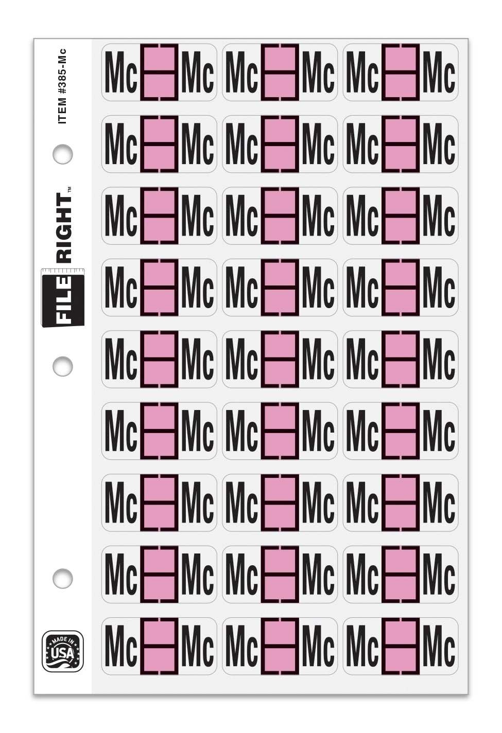 Color-Code Alphabet Letter Mc, Ring Book, Pkg. of 270 Labels