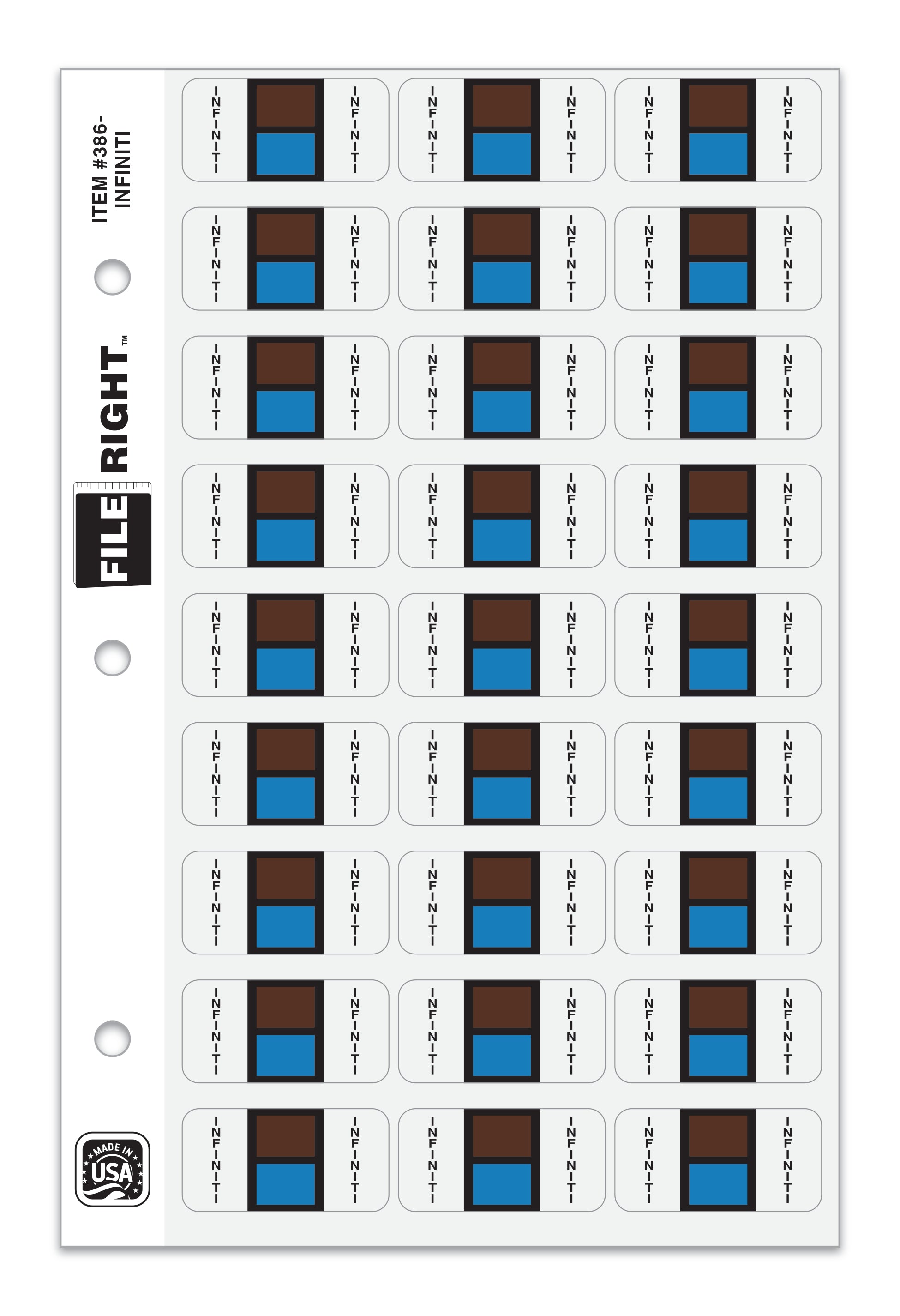 Color-Code Auto-Make INFINITI, Ring Book, Pkg. of 270 labels