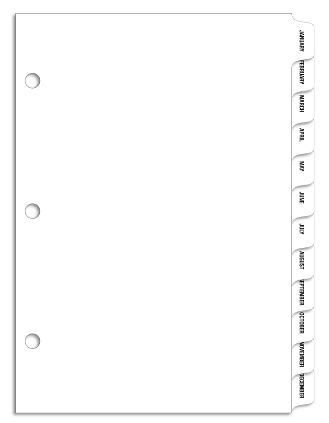 Month Divider for Color-Code Ring Book (Jan.-Dec.)