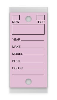 Self-Protect Key Tags - LILAC #200 - 250 Per Box With Rings