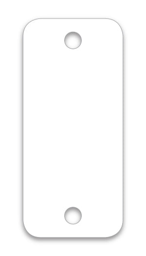 Poly Key Tag - WHITE Blank - 250 Per Box